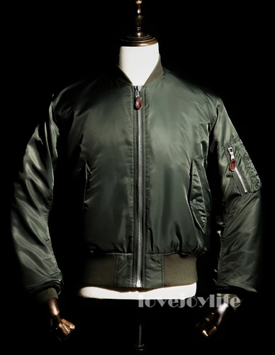 Red Tornado Winter Heavyweight MA1 Wool Jacket Men Pilot Jacket MA-1 Coat Short - Picture 23 of 29
