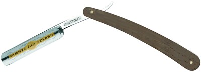 Erbe Solingen Wenge Wood Stainless Steel Razor 5/8 INOX Gold Etching Germany