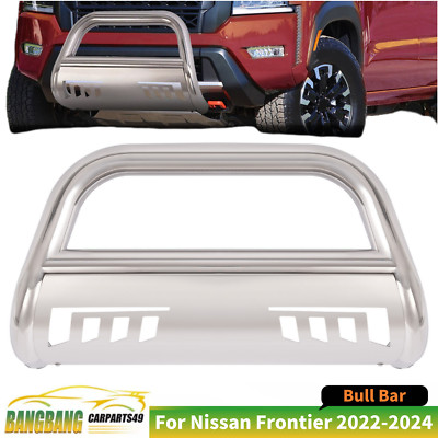 3'' Bull Bar Push Bumper Grille Guard Front Steel For Nissan Frontier 2022-2024