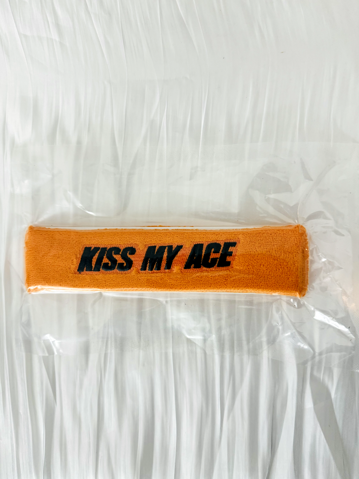 Kiss My ACE Tennis Volleyball Train Cotton Athletic Performance Headband Orange