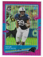 2020 DONRUSS OPTIC #113 YETUR GROSS-MATOS PINK PRIZM RC CAROLINA PANTHERS