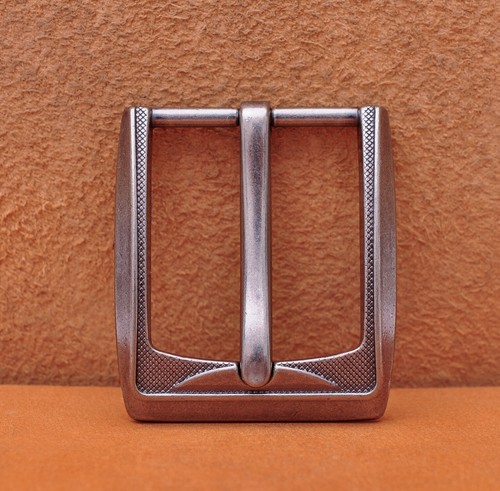 40 mm Grabado Hombre Pin Cintura Cuero Una Punta Clips Hebilla Cinturón Repuesto - Imagen 3 de 10