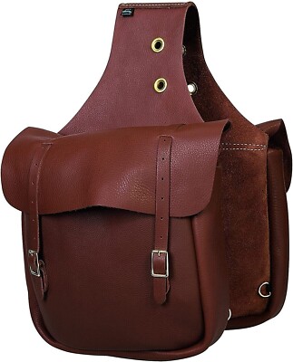 Western Saddle Genuine Leather Western Trail Horse Saddle Bag