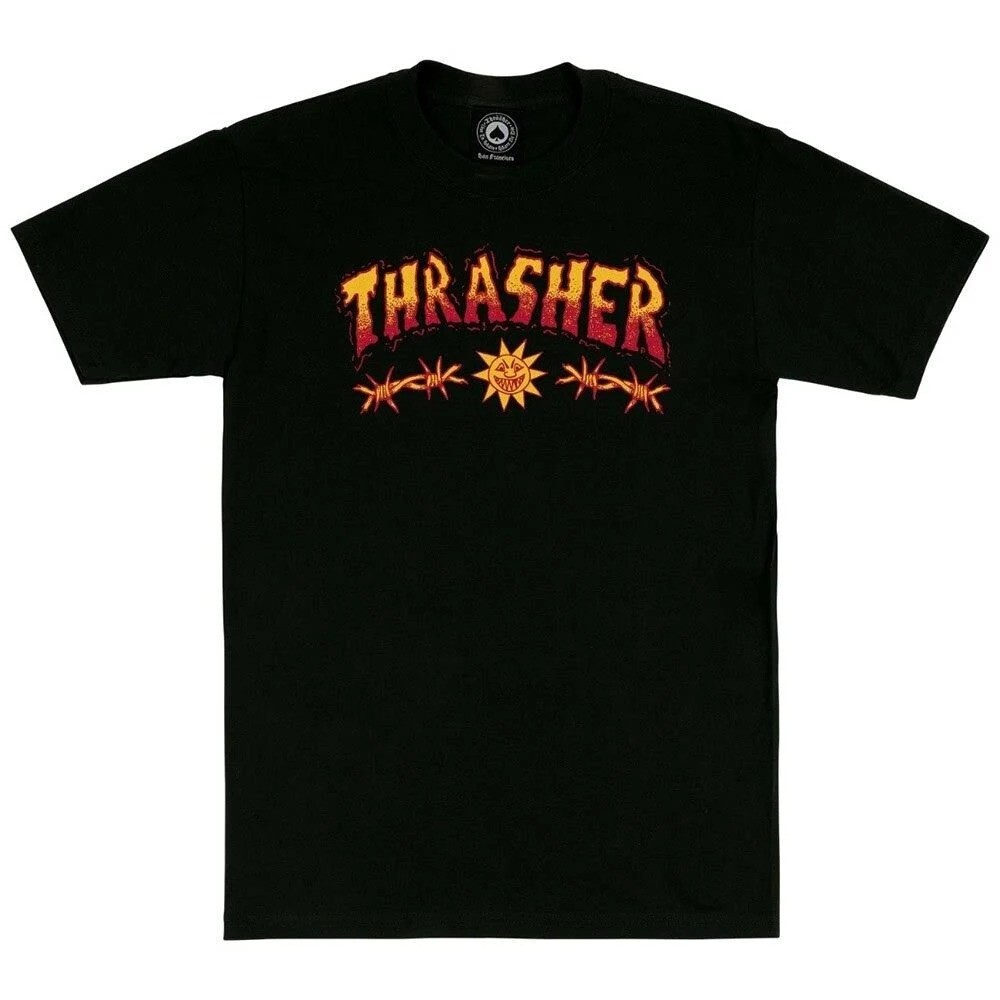 Совершенно новая мужская футболка Thrasher Sketch черного цвета