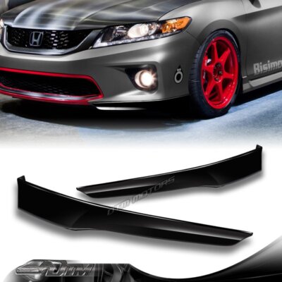For 13-15 Honda Accord Coupe HFP-Style Painted Black Front Bumper Spoiler Lip