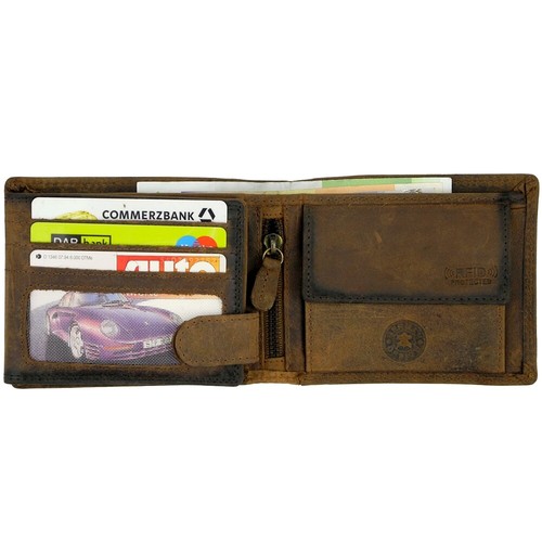 WILD Adler Geldbörse,Scheinfach innen Leder,Portemonnaie Geldbeutel Brieftasche - Bild 19 von 25