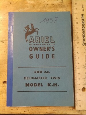 9.2 ARIEL K.H. KH 1957 Twin Fieldmaster Owners Guide Original Manual Handbuch