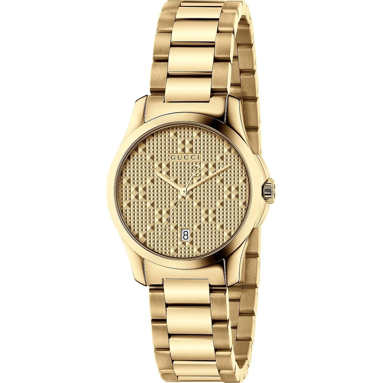 Montre pour femme Gucci G Timeless 27 mm or bracelet en acier inoxydable YA126553 Factory New