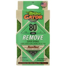 Gator 7300 Super Sanding Sponge, 80 Grit Medium, AlumiNext, 3 x 5 x 1"