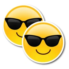 Sunglass emoji 2 pack Magnet for car fridge (EM-10)