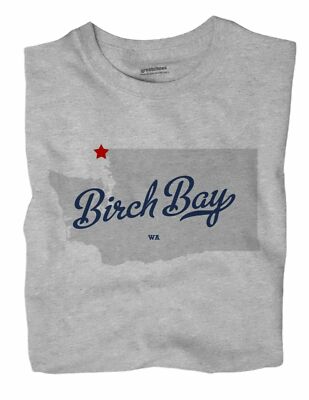 Birch Bay Washington WA T-Shirt MAP