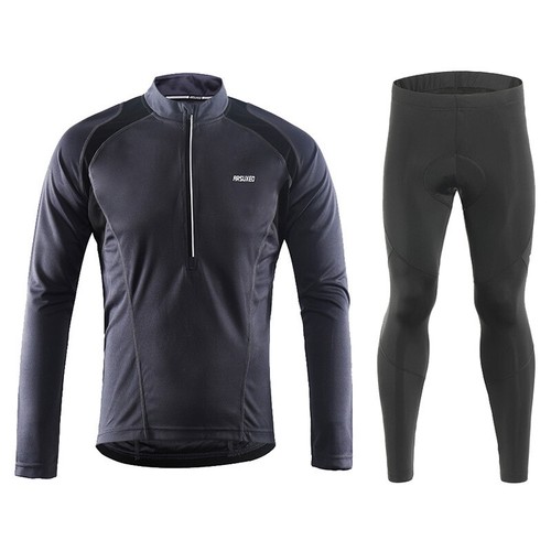 Maglia Ciclismo MTB Mountain Bike Jersey Silm Pantaloni Imbottiti Asciugatura Rapida Riflettente - Foto 14 di 16