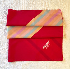 Vtg Newport Stripes Scarf Red Multi Cigarettes Tobacco Advertising 29x29 Rainbow