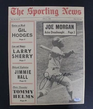 Joe Morgan Astros Signed Sporting News Cover Autograph PSA/DNA AN85348