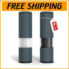 Manual Ceramic Spice Grinder Set in Stone Blue - Perfect for Culinary Delights
