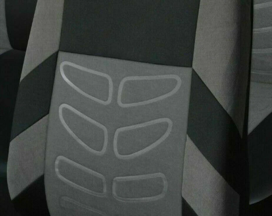 Peugeot Citroen Coprisedili Grigio Nero Bicolore Fodere Auto Sedili - Immagine 4 di 4