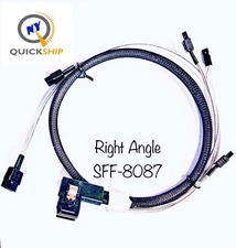 LOT 2x Mini SAS to 4-SATA SFF-8087/36 Pin Multi-Lane Forward Breakout Raid Cable