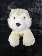 Ganz Hudson the Husky Plush/Stuffed Dog 8" Very Soft  Clean Gray/White H3628