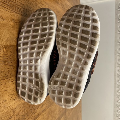 Toddler Adidas Slip On Shoe Size 8 Black And Orange - Picture 5 of 6