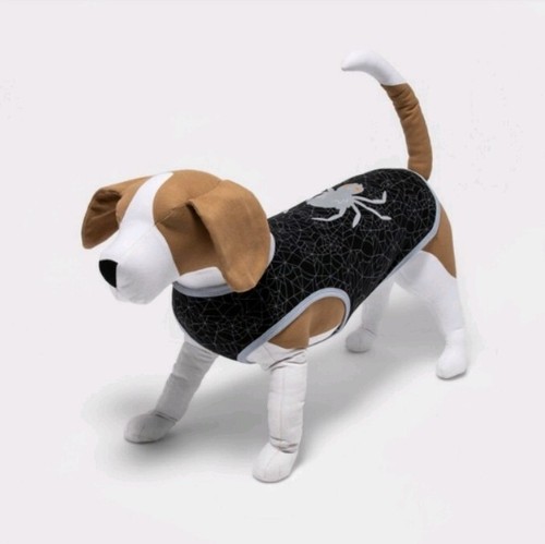 T-Shirt Hyde & Eek Halloween Grafik Spinne Hund und Katze schwarz, Größe Large