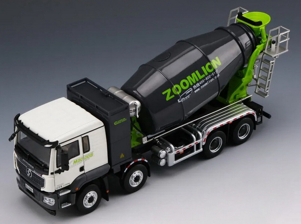 1/38 Scale Zoomlion SHACMAN M3000S 8X4 Concrete Mixer Truck