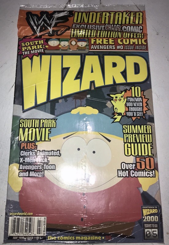 Wizard Magazine #95 South Park The Movie Cover W/ Avengers Comic#0