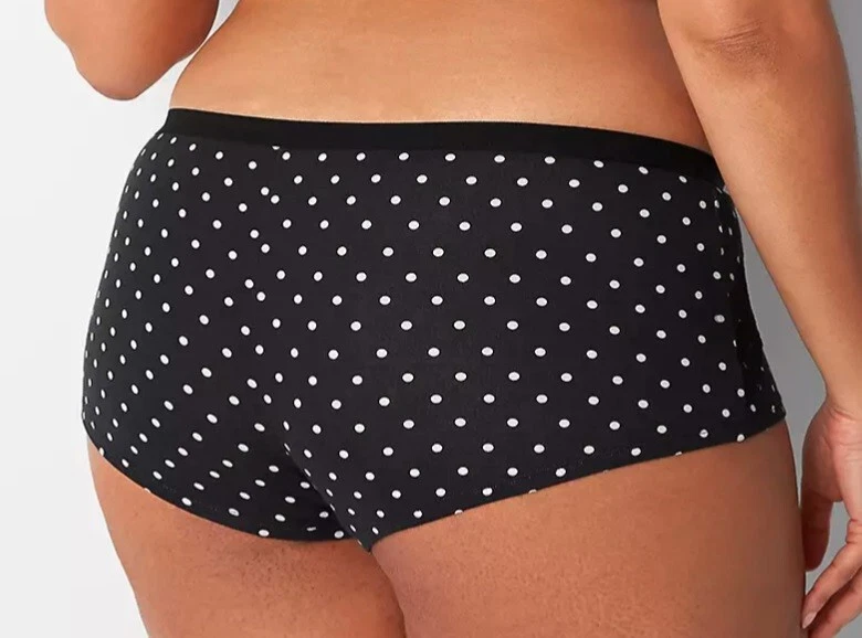 NUEVO CON ETIQUETAS - Bragas cortas Lane Bryant Black Dots para niños talla 26/28 venta al por menor: $13,50 Foto 2 de 3