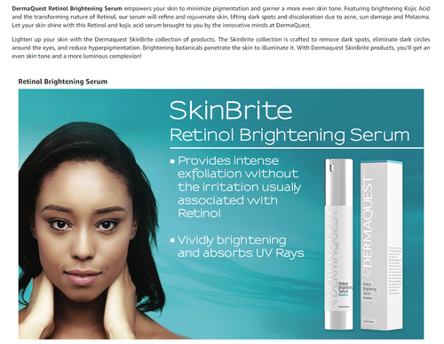 Dermaquest SkinBrite Retinol Brightening Serum Anti-Aging Restoring 1oz/30mL NIB - Picture 4 of 13