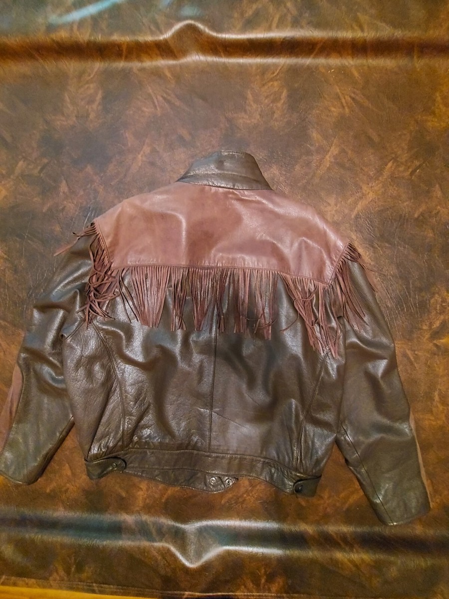 Vintage Adam Spencer Fringed Leather Jacket | eBay