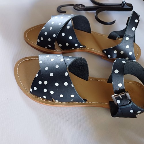 New Crew Clothing Open Toe Navy Leather Daisy Sandals UK 6 EU 39 RRP £45 - Picture 7 of 12