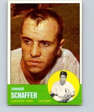 1963 TOPPS BASEBALL #81 JIMMY SCHAFFER            MID GRADE   GL
