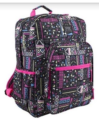 Eastsport Every Day Backpack Mosaic 17''h x 12''w x 8''d Laptop Water Bottle Pocket