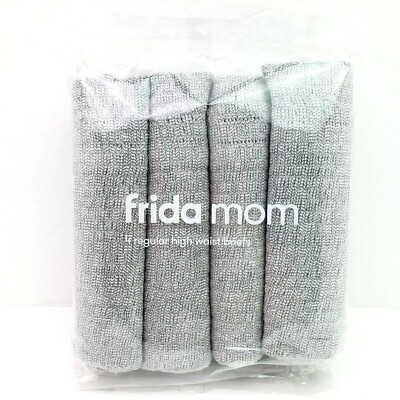 Frida Mom Womens Gray Regular High Waist Briefs 4 Pack Disposable