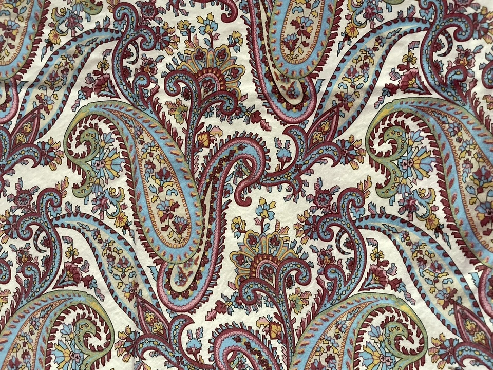 Vintage Ralph Lauren 3p Twin Sheet Set Paisley Print Great Condition Green Label - Image 3 of 4