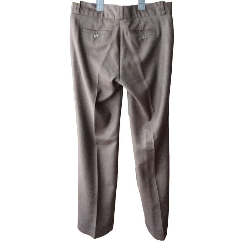 Banana Republic Factory Martin Fit 4 cuffed brown wool trouser slacks