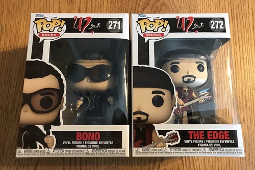 Bono And The Edge Of U2 Funko Pops Mint Condition