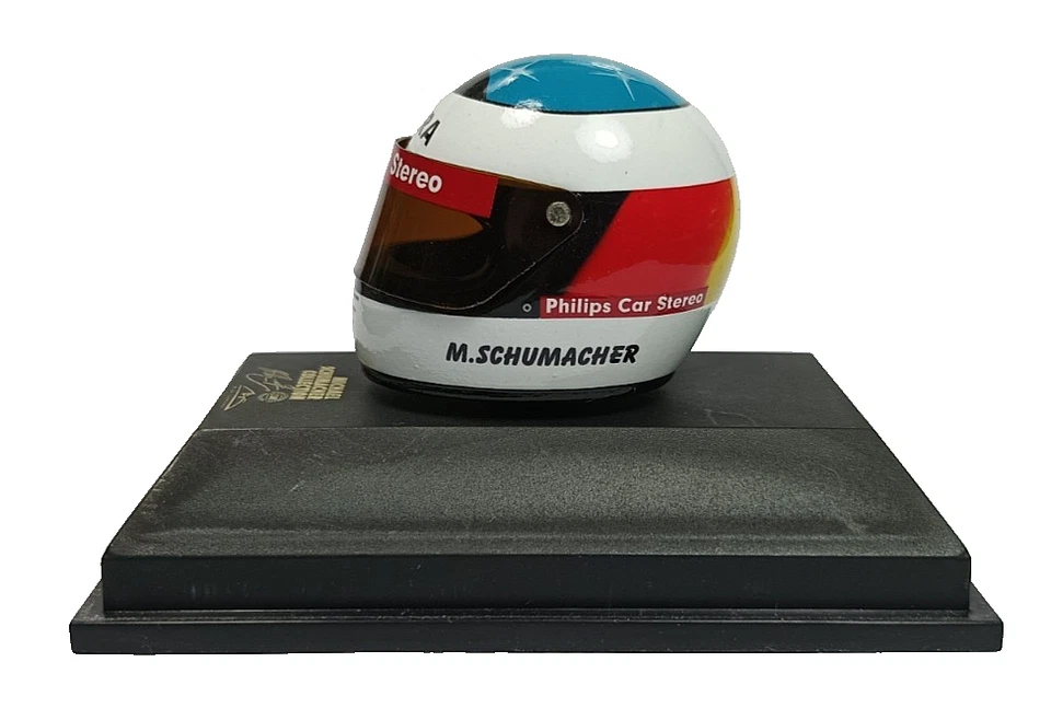 MINICHAMPS Helm 1991 Michael Schumacher 1:8 Formel1 Jordan Belgien Spa OVP - Bild 3 von 4