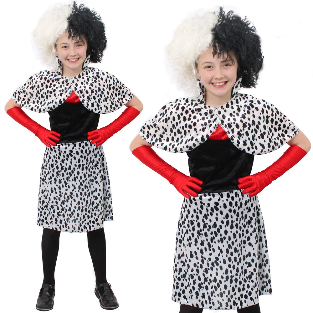 Set Costume Dalmata Per Bambini E Adulti - Fascia Con Orecchie, Coda, Papillon E Adesivi - Accessori Carnevale E Feste A Tema Animali