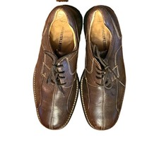 Johnston Murphy Brown Leather Oxford Lace-Up Round Toe Men's US 9 M