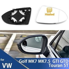 Heated Wing Mirror Glass For VW Golf 7 MK7 GTI GTD Touran 5T