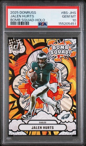 Jalen Hurts [Holo] #BS-JHS 2025 Panini Donruss Bomb Squad card