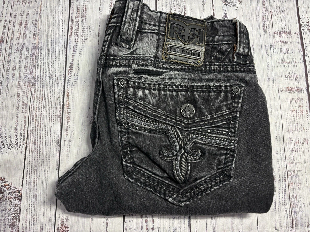Rock Revival Black Regular Size Jeans for Men for sale | eBay