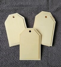 7 Unfinished Medium Wood Tags