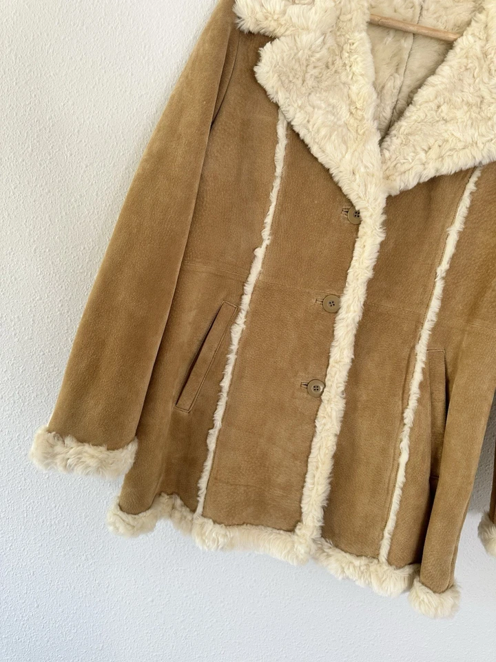 Chaqueta mediana de cuero Wilson para mujer forrada de gamuza Marlboro marrón occidental piel sintética Foto 4 de 4