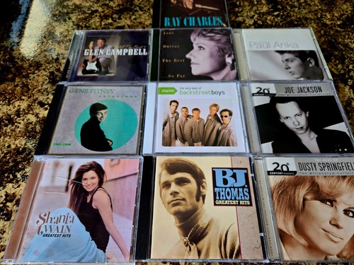 Lot of 10 used Greatest Hits CD's VG+ condition. Classic Pop, Rock, R&B ...
