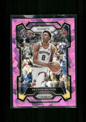 2023-24 Panini Prizm - Peyton Watson #247 Pink Ice Prizm