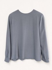 Vintage Giorgio Armani Le Collezioni Silk Blouse Italy 44 Gray GFT
