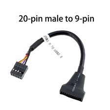 USB 3.0 20-Pin Male to USB 2.0 9-Pin Female Header Adapter Cable