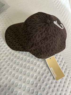 Michael Kors Monogram MK Logo Baseball Cap Hat Brown 