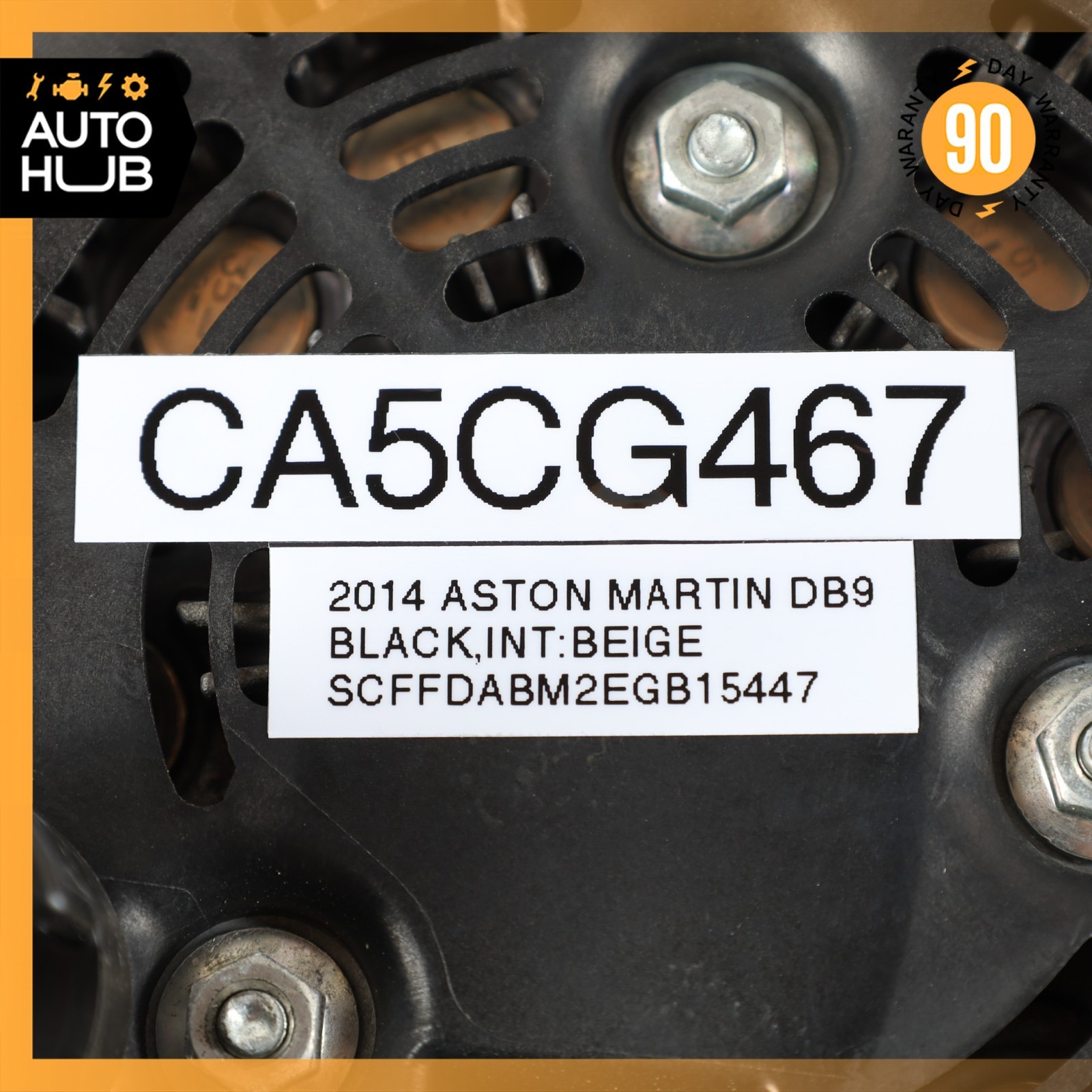 08-19 Aston Marin DB9 Rapide DBS Vanquish Generator Alternator 200 AMP OEM 22k